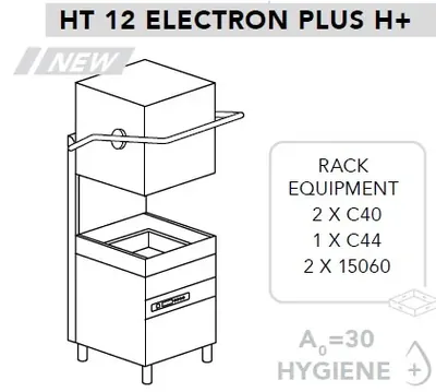Купольные посудомоечные машины Машина посудомоечная Dihr HT 12 ELECTRON PLUS h+ps+спец.ножки морская версия 400В/3Ф/50ГЦ без нейтр.