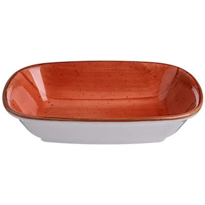 Тарелки, блюда, салатники, миски Bonna TERRACOTA AURA Блюдо прямоугольное ATC GRM 17 DKY (17 см, терракотовый)