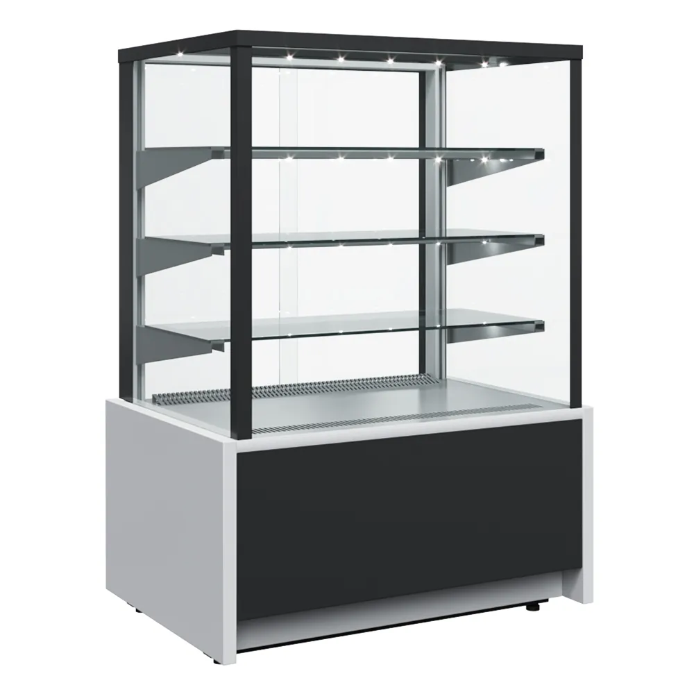 Витрины кондитерские Витрина кондитерская Полюс KC70 VM 0,6-1 LIGHT 9006-9005 (ВХСв-0,6д Carboma Cube ТЕХНО)
