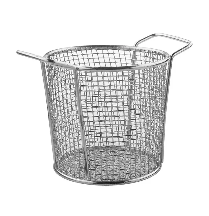 Корзинка для подачи круглая d=95/80 мм. h=90 мм. 450 мл. нерж. MGprof