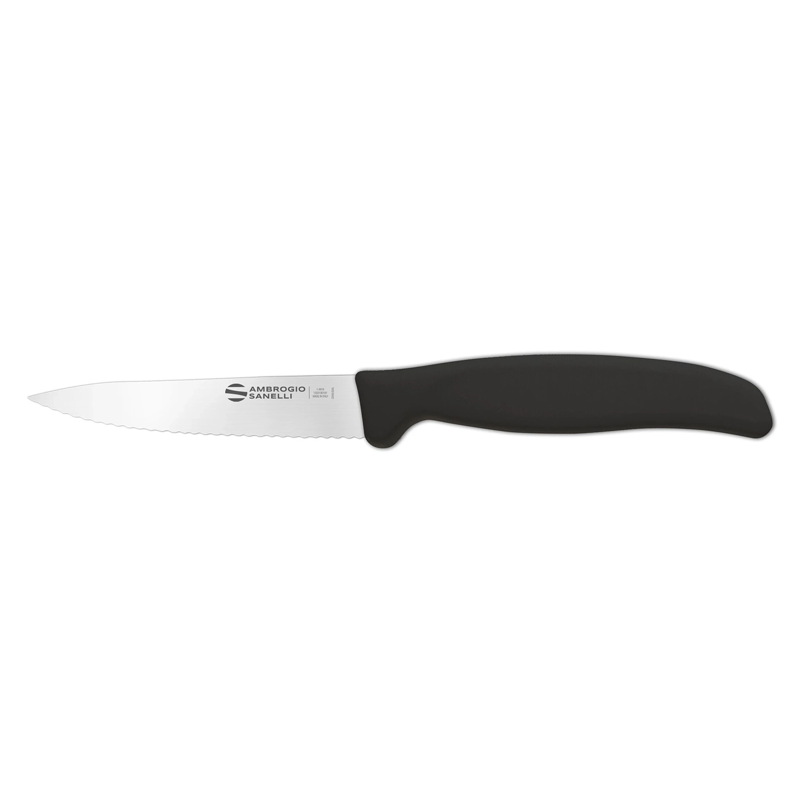 Нож Sanelli Ambrogio серии Supra, ST83009B, для овощей 90 мм, черный