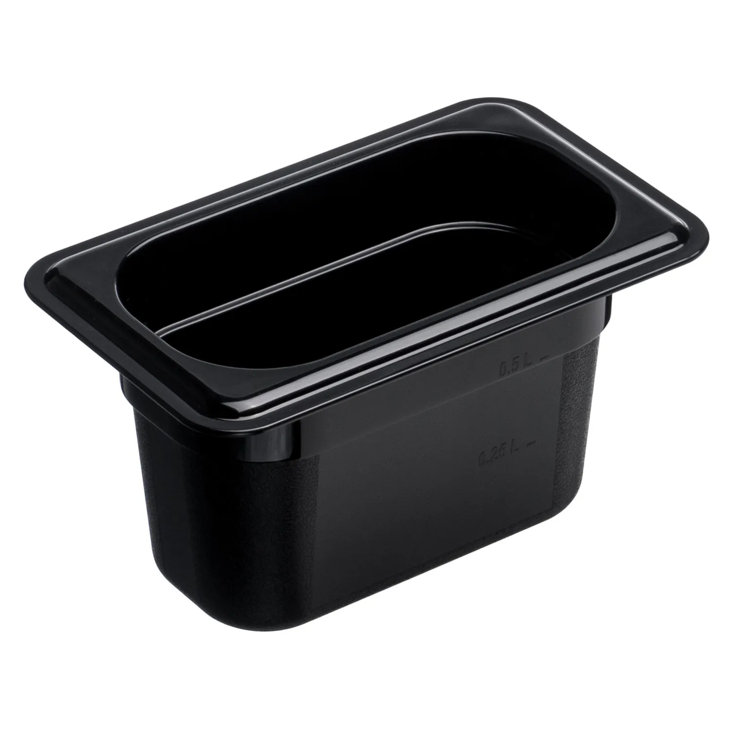 Гастроемкость 1/9 h=100 мм. 176*108 мм. 0,8 л. поликарб. черная GP Gastroplast