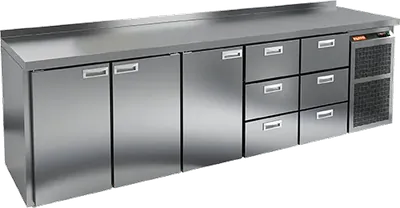 Столы холодильные СТОЛ С ХОЛОДИЛЬНЫМ ШКАФОМ HICOLD GN 11133 BR2 TN (R290)