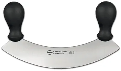 Инвентарь и инструмент Нож Sanelli Ambrogio серии Supra, SC61025B, для сыра и масла полумесяц 250 мм, черный