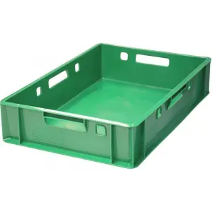 Ящики и лотки Ящик L 60см w 40см h 12см сплошные стенки сплошное дно Тара 205 зеленый