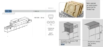 Конвейерные посудомоечные машины Машина посудомоечная Dihr QX 536 DX+DDE+DRF69+HRF20+X-BELT/3 части