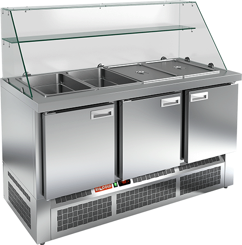 СТОЛ ДЛЯ САЛАТОВ HICOLD SLE3-111GN ВЫСОКОЕ СТЕКЛО (R290)
