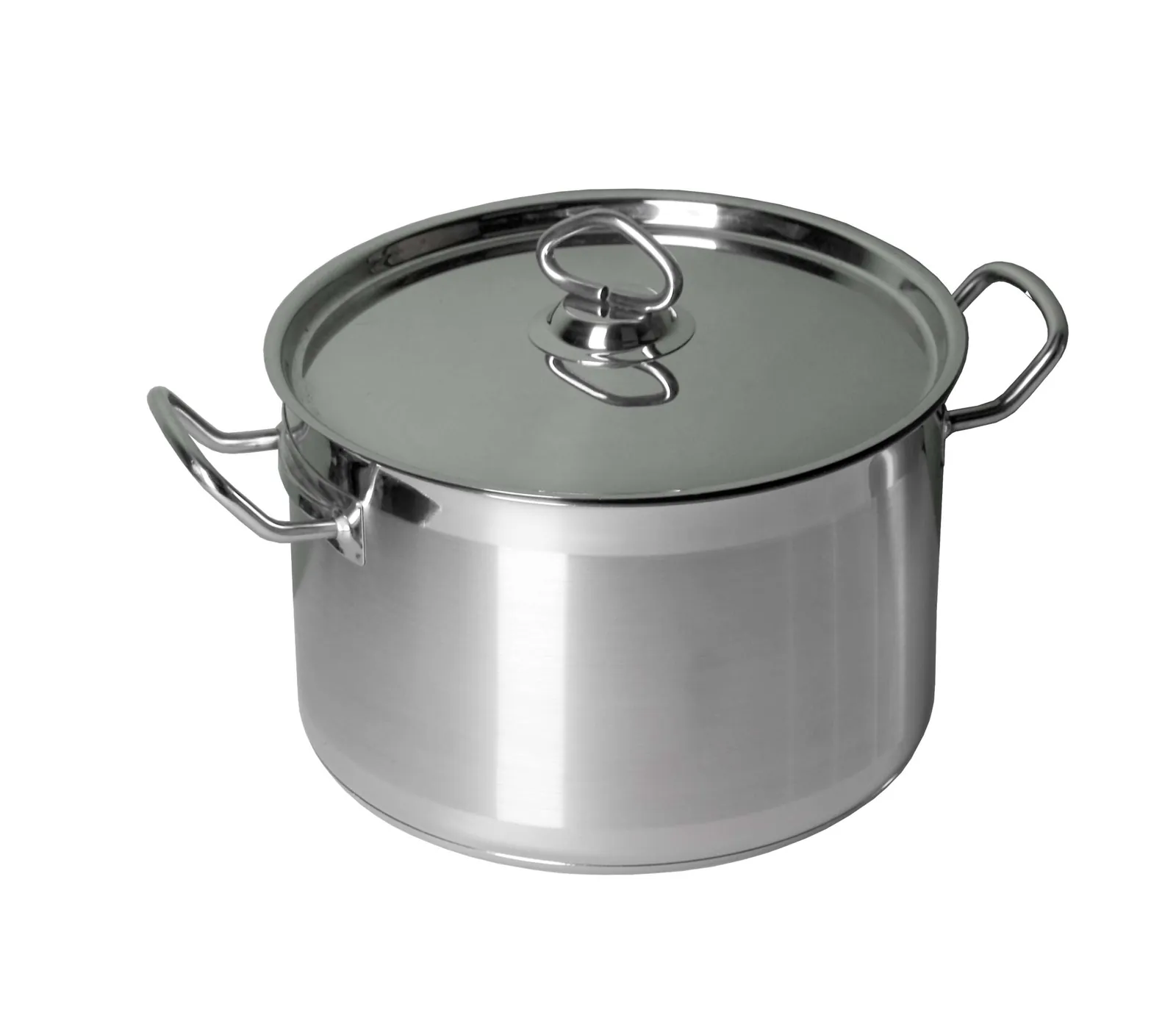 Кастрюля 11,0 л. нерж. d=28 см. h=18 см. тройное дно с крышк. (индукция) MGprof