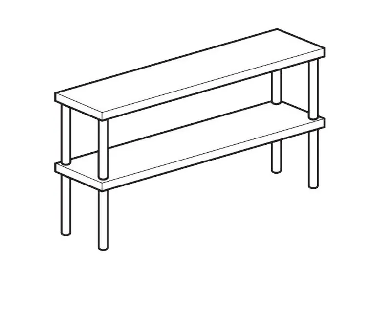 Полки настенные ПОЛКА НАСТОЛЬНАЯ ОТКРЫТАЯ APACH CHEF LINE LOSO3517T2