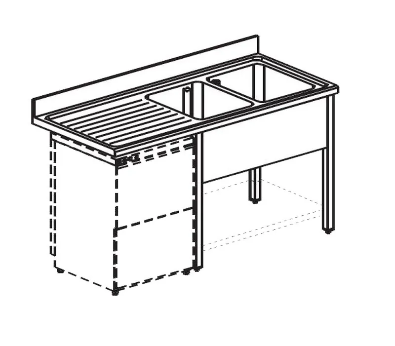Ванна моечная APACH CHEF LINE L2S206-54LWSHD