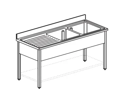 Ванны моечные ВАННА МОЕЧНАЯ APACH CHEF LINE L2S206-54LWSH