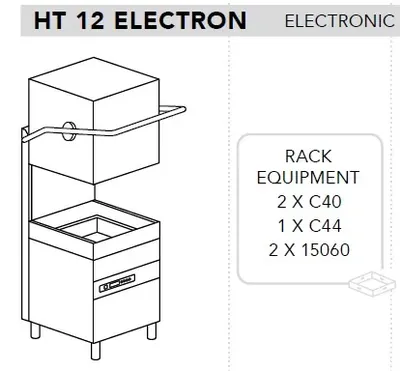 Купольные посудомоечные машины МАШИНА ПОСУДОМОЕЧНАЯ DIHR HT 12 ELECTRON СПЕЦ. НОЖКИ МОРСКАЯ ВЕРСИЯ 380В/3Ф/50ГЦ БЕЗ НЕЙТРАЛИ