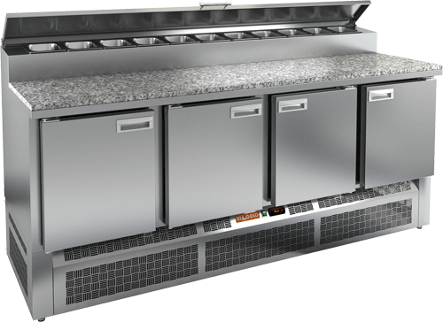 СТОЛ ДЛЯ ПИЦЦЫ HICOLD PZE2-1111/GN (1/6H) КАМЕНЬ (R290)