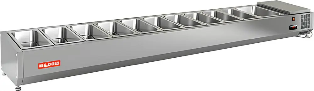 Витрина настольная HICOLD VRTO 2360 1/3, холодильная, для ингредиентов