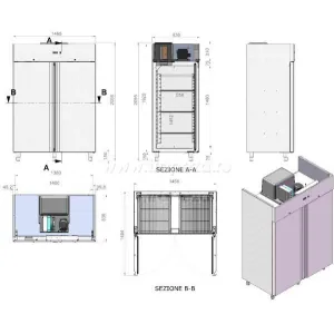Шкаф морозильный Studio 54 OAS MT 1400 H2095 1460x835 BT SP75 230/50 R290