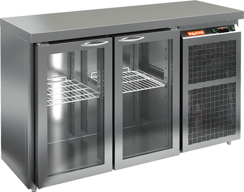 СТОЛ С ХОЛОДИЛЬНЫМ ШКАФОМ СО СТЕКЛ. ДВЕР. HICOLD BNG 11 BR2 HT O (R290)