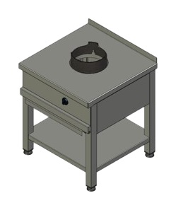ПЛИТА ГАЗОВАЯ ВУЛКАН-HEIDEBRENNER KSW 01  WOK АРТ.8589