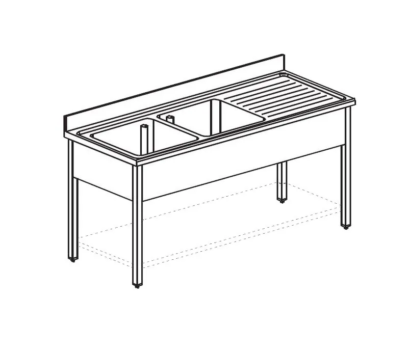 Ванна моечная APACH CHEF LINE L2S197-65RWSH