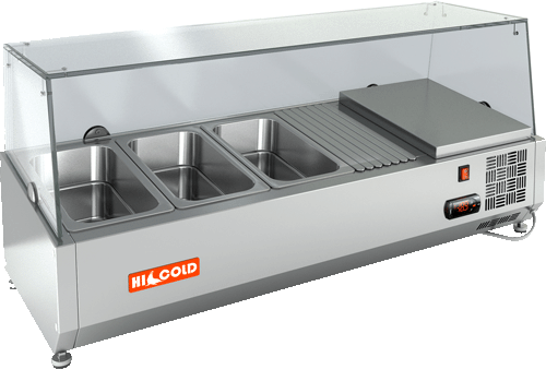 Витрины холодильные универсальные ВИТРИНА HICOLD  VRTG 1000 1/4