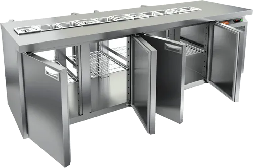 СТОЛ ДЛЯ САЛАТОВ HICOLD SL2T-1111/GN (1/6) БЕЗ КРЫШКИ (R290)