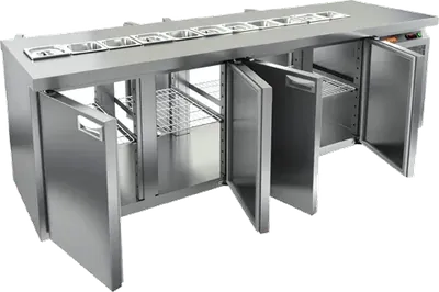 Столы для пиццы и салатов СТОЛ ДЛЯ САЛАТОВ HICOLD SL2T-1111/SN (1/6) БЕЗ КРЫШКИ (R290)