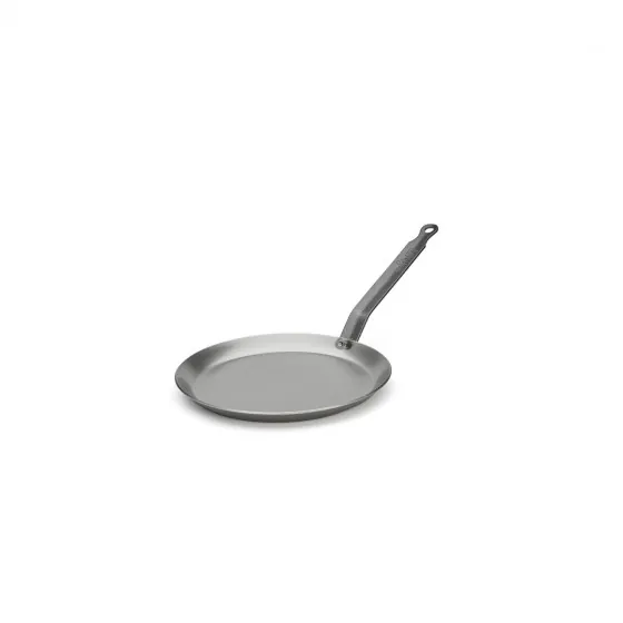 Сковорода для блинов d=22 см. h=1,8 см. 0,6 л. белая сталь (индукция) Carbone Steel De Buyer (5120.22)