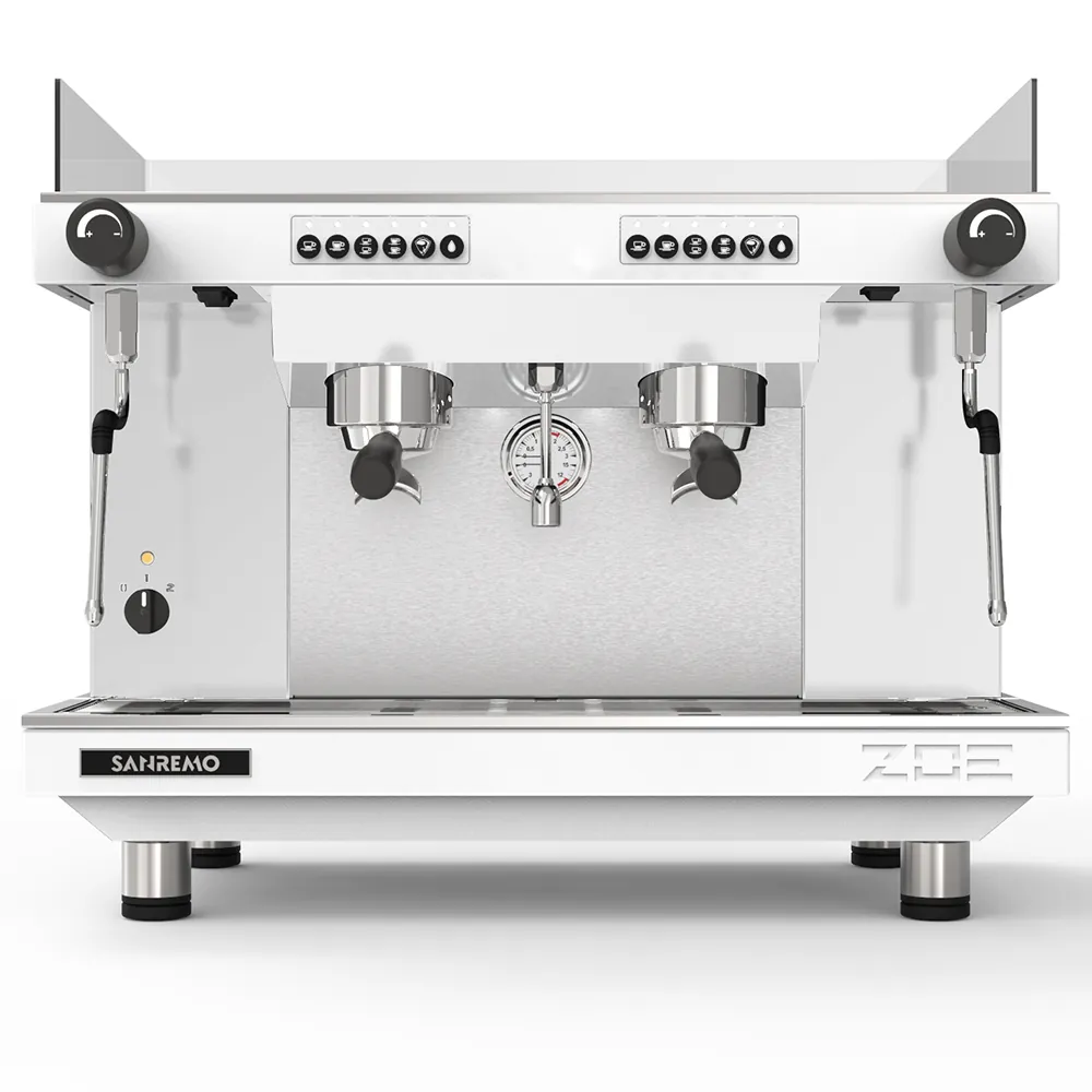 Кофемашины Кофемашина Sanremo Zoe SED (автомат) 2 высокие гр. белая