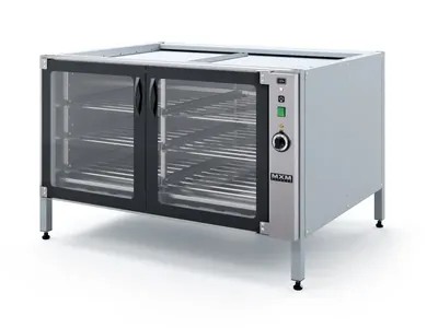 Расстоечные шкафы Шкаф расстоечный электрический ШРЭ106-01, 6 полок-реш., стекл. дверь, лиц. нерж, на ножк, без крыши