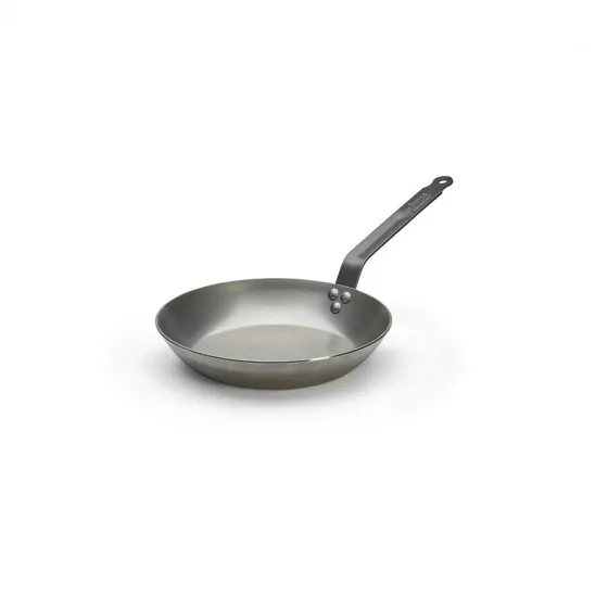 Сковорода d=26 см. h=4,5 см. 1,8 л. белая сталь (индукция) Carbone Steel De Buyer (5110.26)