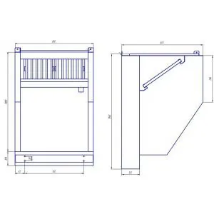 Зонт вытяжной пристенный RoboLabs KF065-00-1000