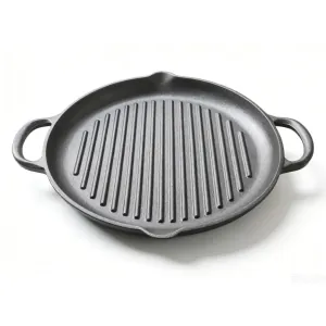 Сковорода-гриль D 31см h 3см с двумя ручками Enigma Cookware Double Spout Striped Round Roasting Pan