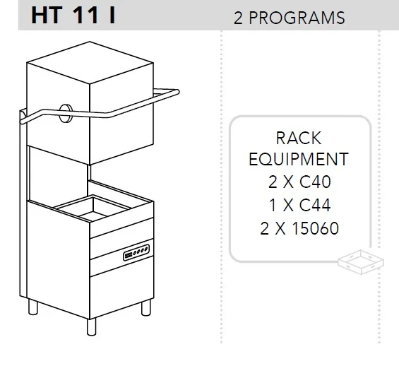 Машина посудомоечная Dihr HT 11 I + DDE + PS +спец. ножки морская версия 220В/60ГЦ/3Ф без нейтр.