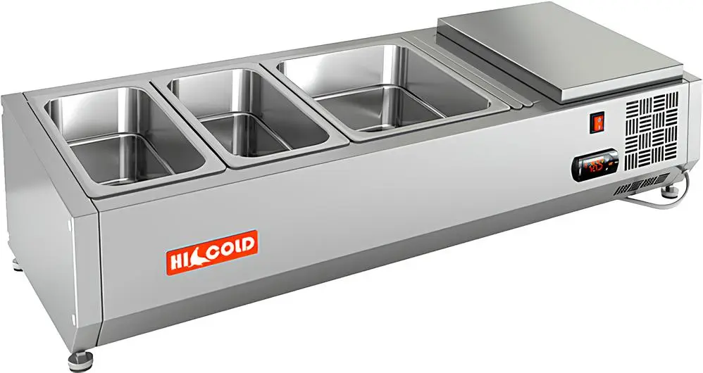 Витрина настольная HICOLD VRTO 1000 1/3, холодильная, для ингредиентов
