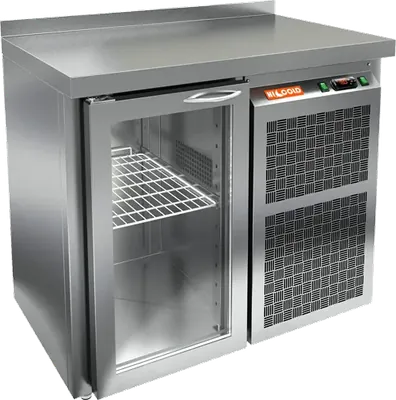 Столы холодильные СТОЛ С ХОЛОДИЛЬНЫМ ШКАФОМ СО СТЕКЛ. ДВЕР. HICOLD SNG 1 BR2 HT (R290)