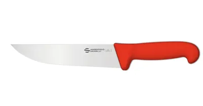 Инвентарь и инструмент Нож Sanelli Ambrogio серии Supra Colore, SM09020R, для мяса 200 х 40 мм, красный