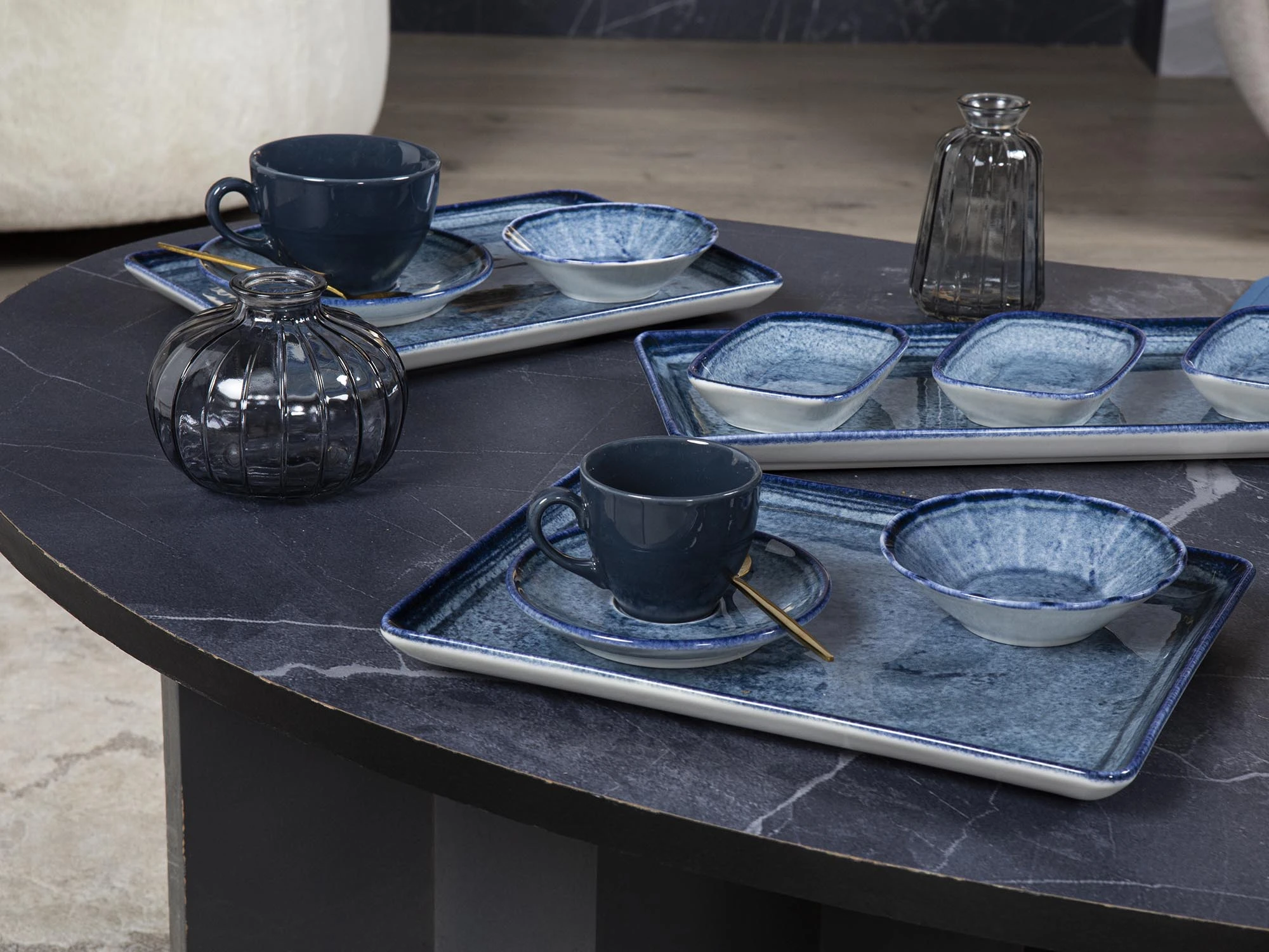Kutahya Blue Stone BNLM01CT890003 Блюдце чайное (d15, h2,1см, д/чашки LM01CF850A09 220мл)