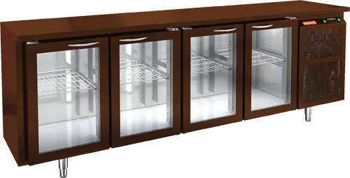 Стол с холодильным шкафом со стекл. двер. Hicold BNG 1111 HT BAR (R290)