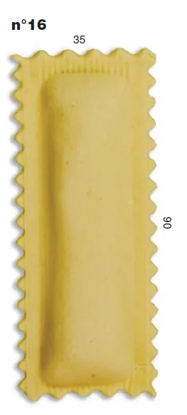 Штамп д/равиоли для насадки LA MONFERRINA MULTIPASTA прямоугольник 35Х90 мм 16