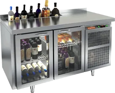 Столы холодильные СТОЛ С ХОЛОДИЛЬНЫМ ШКАФОМ СО СТЕКЛ. ДВЕР. HICOLD SNG 11 HT V (R290)