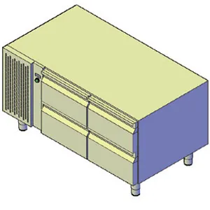 Стол холодильный низкий Gico 8BF7N120+2x8AC7N0058