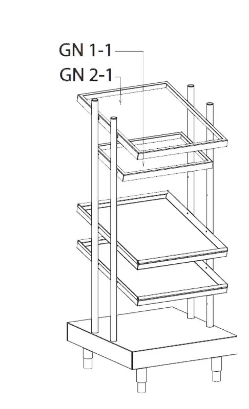 Диспенсер для контейнеров и стаканов APACH CHEF LINE LDCG76
