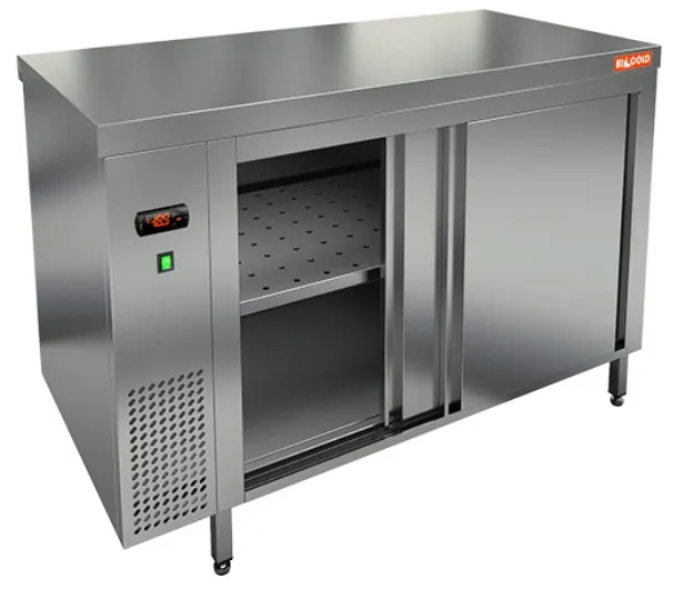 Столы тепловые TS 14 GN O (1400x700x850) тепловой стол-купе островной, HICOLD RUS