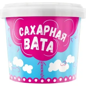 Прочие аксессуары Стакан V32 пластиковый с IML-печатью для сахарной ваты, с крышкой и ручкой, 1 л.