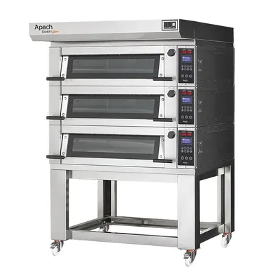 Подовые печи ПЕЧЬ ПОДОВАЯ С ПОДСТАВКОЙ БЕЗ НАПРАВЛЯЮЩИХ APACH BAKERY LINE E2K6L DPBI-T