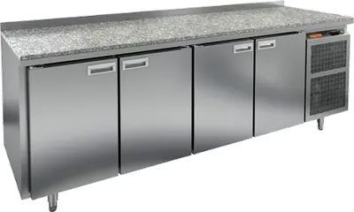 Столы холодильные СТОЛ С ХОЛОДИЛЬНЫМ ШКАФОМ HICOLD BN 1111/TN КАМЕНЬ (R290)