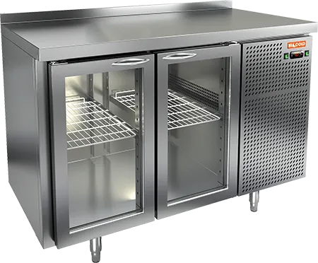 Стол с холодильным шкафом со стекл. двер. Hicold GNG 11 BR3 HT (R290)