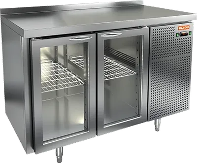 Столы холодильные СТОЛ С ХОЛОДИЛЬНЫМ ШКАФОМ СО СТЕКЛ. ДВЕР. HICOLD GNG 11 BR3 HT (R290)
