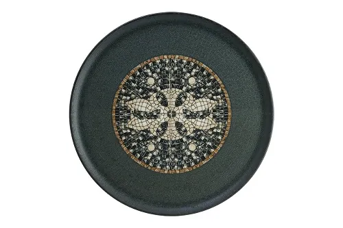 Bonna Mesopotamia Mosaic Anthracite Тарелка плоская для пиццы 32 см S-MT-MZPMA GRM 32 PZ