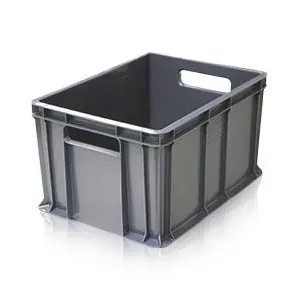 Ящики и лотки Ящик L 40см w 30см h 23см сплошной с ручками Тара 703.03.01 черный
