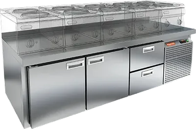 Столы холодильные СТОЛ С МОРОЗИЛЬНЫМ ШКАФОМ HICOLD SN 112/BT LT Sh (R290)
